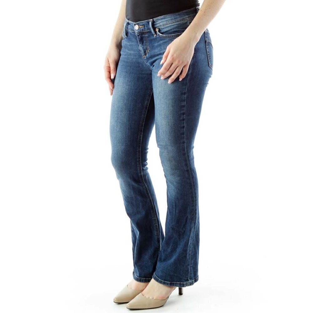 Joe's Blue Flared High-Waisted Jeans - Picture 2 of 3